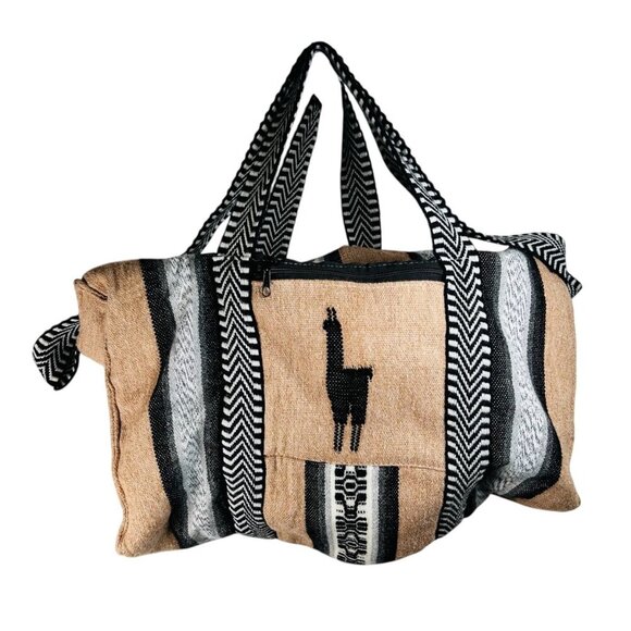 Peruvian Alpaca Travel Tote Bag Foldable Travel Lightweight - Picture 1 of 8